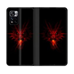 Housse cuir portefeuille Pour Xiaomi Redmi Note 11 Pro / 11 Pro 5G Fantastique Dragon Feu