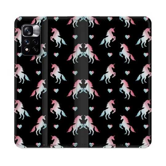 Housse cuir portefeuille Pour Xiaomi Redmi Note 11 Pro / 11 Pro 5G Fantastique Licorne Pattern