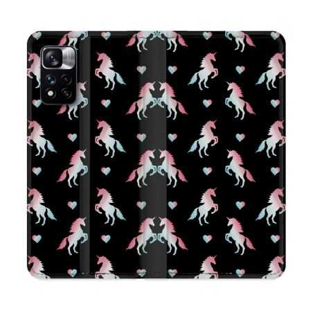 Housse cuir portefeuille Pour Xiaomi Redmi Note 11 Pro / 11 Pro 5G Fantastique Licorne Pattern