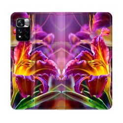 Housse cuir portefeuille Pour Xiaomi Redmi Note 11 Pro / 11 Pro 5G Fleur Lys Color