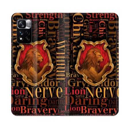 Housse cuir portefeuille Pour Xiaomi Redmi Note 11 Pro / 11 Pro 5G Harry Potter Griffondor