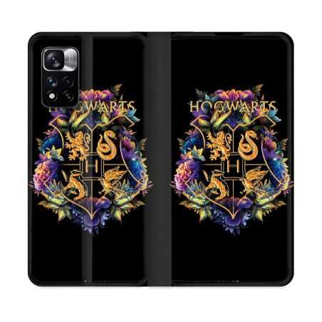 Housse cuir portefeuille Pour Xiaomi Redmi Note 11 Pro / 11 Pro 5G Harry Potter Hogwarts