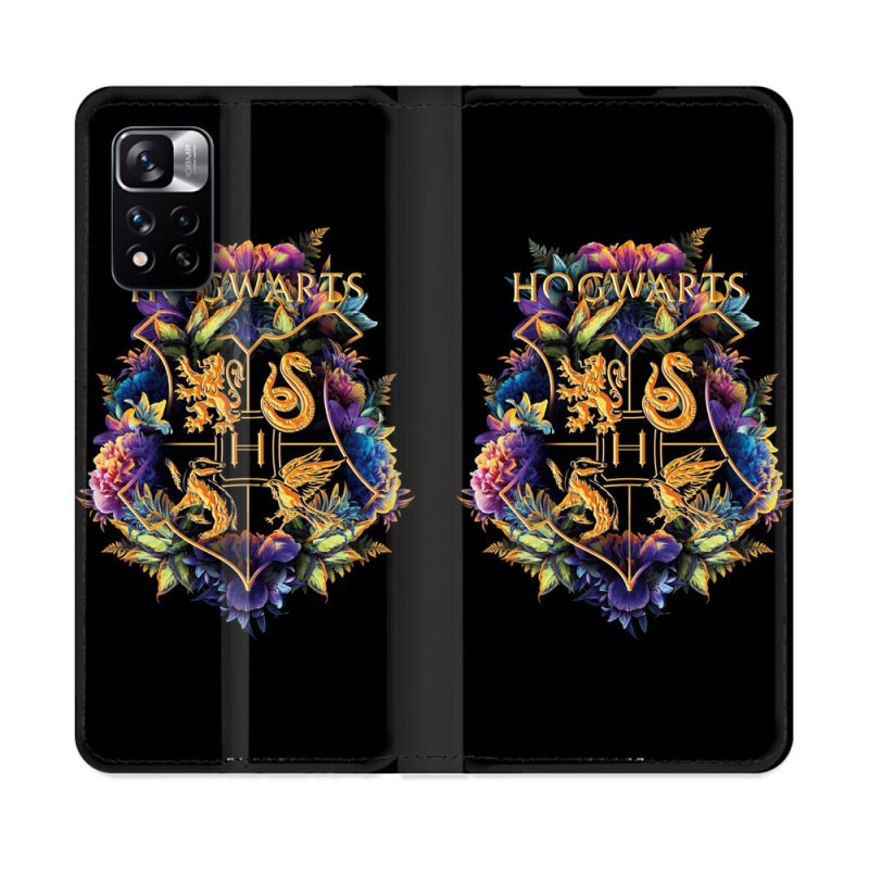 Housse cuir portefeuille Pour Xiaomi Redmi Note 11 Pro / 11 Pro 5G Harry Potter Hogwarts