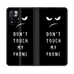 Housse cuir portefeuille Pour Xiaomi Redmi Note 11 Pro / 11 Pro 5G Humour Don't Touch