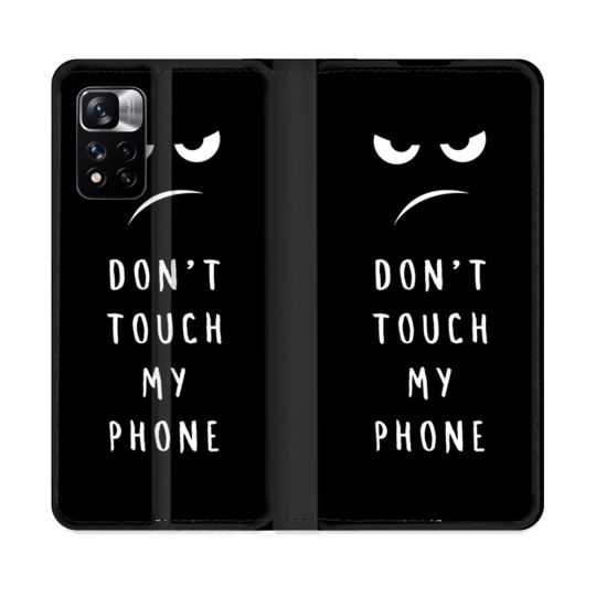 Housse cuir portefeuille Pour Xiaomi Redmi Note 11 Pro / 11 Pro 5G Humour Don't Touch