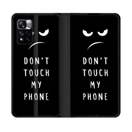 Housse cuir portefeuille Pour Xiaomi Redmi Note 11 Pro / 11 Pro 5G Humour Don't Touch