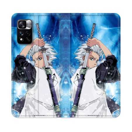 Housse cuir portefeuille Pour Xiaomi Redmi Note 11 Pro / 11 Pro 5G Manga Bleach Hitsugaya