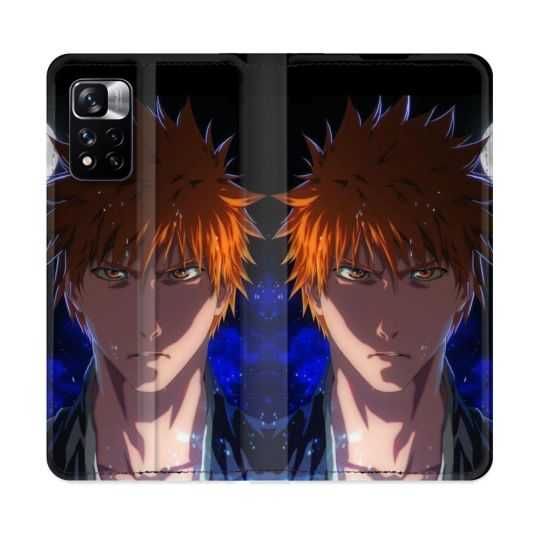 Housse cuir portefeuille Pour Xiaomi Redmi Note 11 Pro / 11 Pro 5G Manga Bleach Ichigo