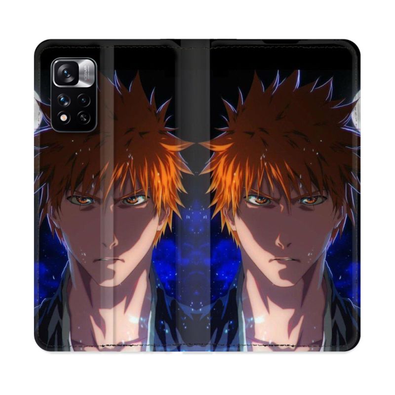 Housse cuir portefeuille Pour Xiaomi Redmi Note 11 Pro / 11 Pro 5G Manga Bleach Ichigo