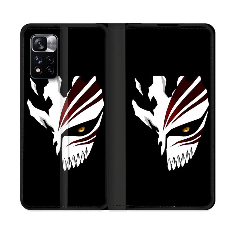 Housse cuir portefeuille Pour Xiaomi Redmi Note 11 Pro / 11 Pro 5G Manga Bleach Masque