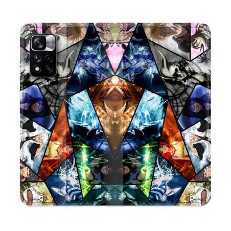 Housse cuir portefeuille Pour Xiaomi Redmi Note 11 Pro / 11 Pro 5G Manga Bleach Pele Mele