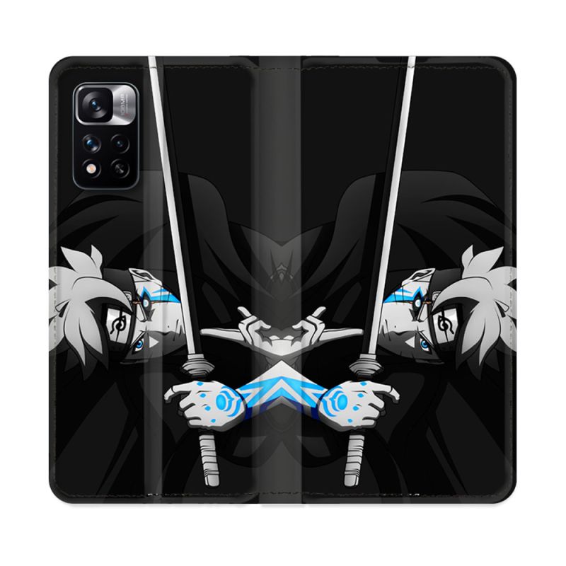 Housse cuir portefeuille Pour Xiaomi Redmi Note 11 Pro / 11 Pro 5G Manga Boruto Epée