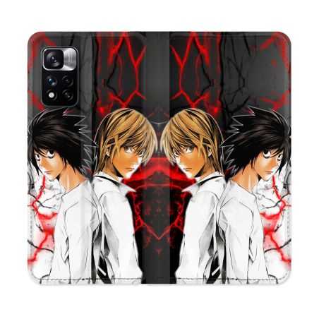 Housse cuir portefeuille Pour Xiaomi Redmi Note 11 Pro / 11 Pro 5G Manga Death Note Duo