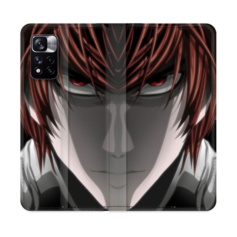 Housse cuir portefeuille Pour Xiaomi Redmi Note 11 Pro / 11 Pro 5G Manga Death Note Kira