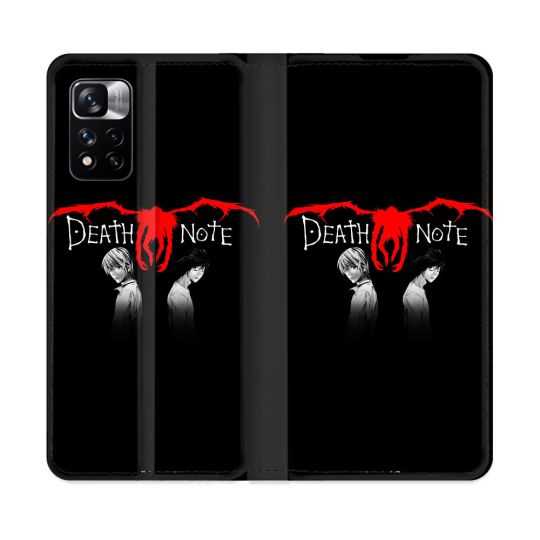 Housse cuir portefeuille Pour Xiaomi Redmi Note 11 Pro / 11 Pro 5G Manga Death Note Noir