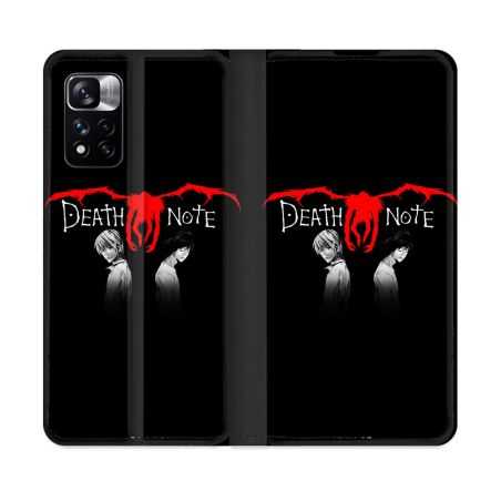 Housse cuir portefeuille Pour Xiaomi Redmi Note 11 Pro / 11 Pro 5G Manga Death Note Noir
