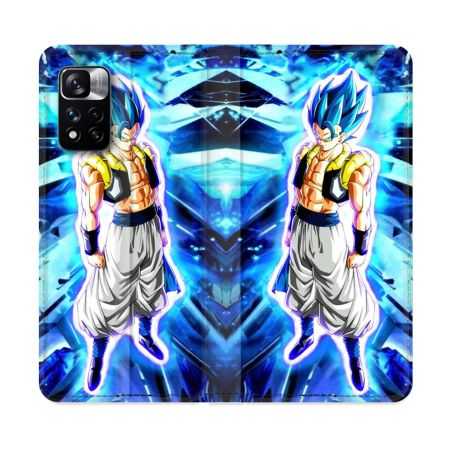 Housse cuir portefeuille Pour Xiaomi Redmi Note 11 Pro / 11 Pro 5G Manga Dragon Ball Gogeta Lumiere