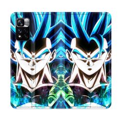 Housse cuir portefeuille Pour Xiaomi Redmi Note 11 Pro / 11 Pro 5G Manga Dragon Ball Gogeta Visage