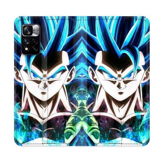 Housse cuir portefeuille Pour Xiaomi Redmi Note 11 Pro / 11 Pro 5G Manga Dragon Ball Gogeta Visage