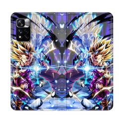 Housse cuir portefeuille Pour Xiaomi Redmi Note 11 Pro / 11 Pro 5G Manga Dragon Ball Sangohan Duo
