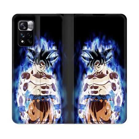 Housse cuir portefeuille Pour Xiaomi Redmi Note 11 Pro / 11 Pro 5G Manga Dragon Ball Sangoku Noir