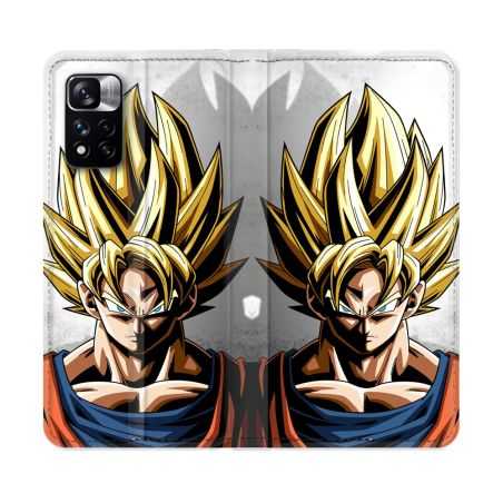 Housse cuir portefeuille Pour Xiaomi Redmi Note 11 Pro / 11 Pro 5G Manga Dragon Ball Sangoku Portrait