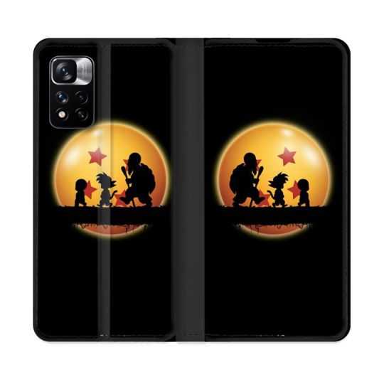 Housse cuir portefeuille Pour Xiaomi Redmi Note 11 Pro / 11 Pro 5G Manga Dragon Ball Vintage