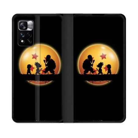 Housse cuir portefeuille Pour Xiaomi Redmi Note 11 Pro / 11 Pro 5G Manga Dragon Ball Vintage