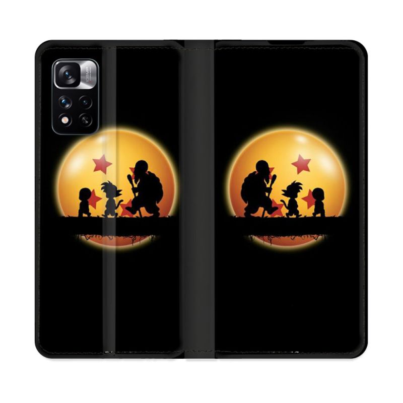Housse cuir portefeuille Pour Xiaomi Redmi Note 11 Pro / 11 Pro 5G Manga Dragon Ball Vintage