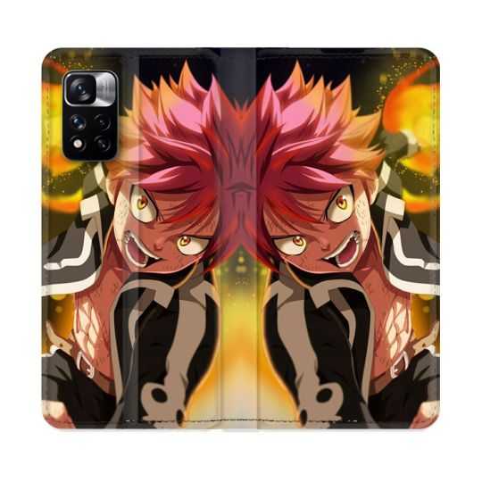 Housse cuir portefeuille Pour Xiaomi Redmi Note 11 Pro / 11 Pro 5G Manga Fairy Tail Natsu