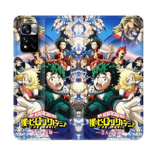 Housse cuir portefeuille Pour Xiaomi Redmi Note 11 Pro / 11 Pro 5G Manga My Hero Academia Affiche