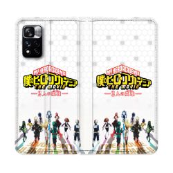 Housse cuir portefeuille Pour Xiaomi Redmi Note 11 Pro / 11 Pro 5G Manga My Hero Academia Blanc