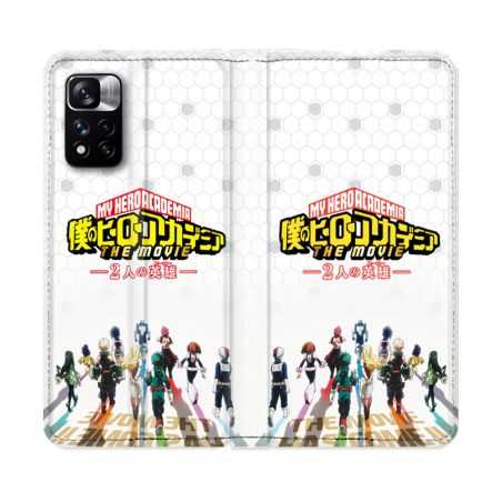 Housse cuir portefeuille Pour Xiaomi Redmi Note 11 Pro / 11 Pro 5G Manga My Hero Academia Blanc
