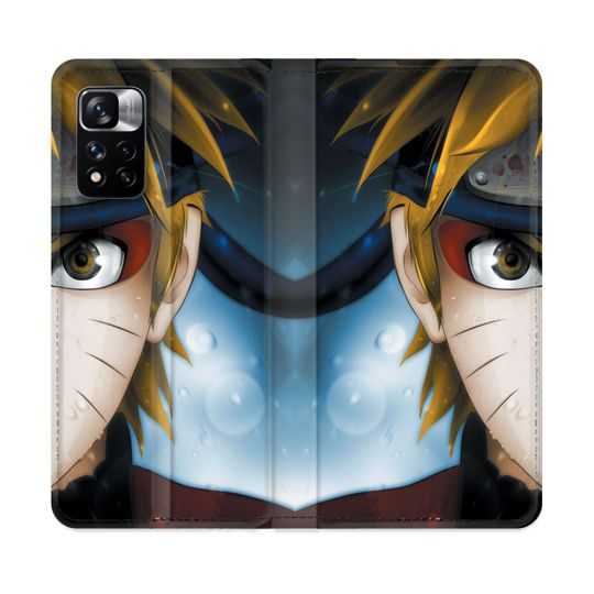 Housse cuir portefeuille Pour Xiaomi Redmi Note 11 Pro / 11 Pro 5G Manga Naruto Blanc