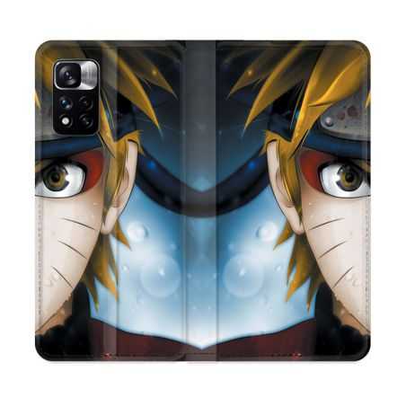 Housse cuir portefeuille Pour Xiaomi Redmi Note 11 Pro / 11 Pro 5G Manga Naruto Blanc