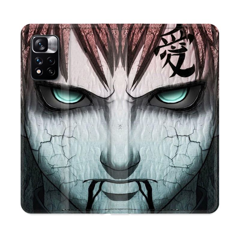 Housse cuir portefeuille Pour Xiaomi Redmi Note 11 Pro / 11 Pro 5G Manga Naruto Gaara