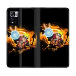 Housse cuir portefeuille Pour Xiaomi Redmi Note 11 Pro / 11 Pro 5G Manga Naruto Noir