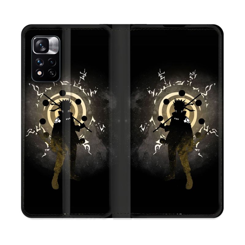 Housse cuir portefeuille Pour Xiaomi Redmi Note 11 Pro / 11 Pro 5G Manga Naruto Sage