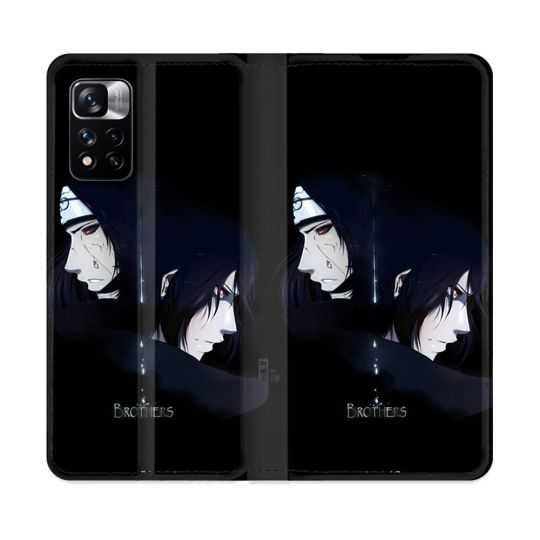 Housse cuir portefeuille Pour Xiaomi Redmi Note 11 Pro / 11 Pro 5G Manga Naruto Sasuke Itachi