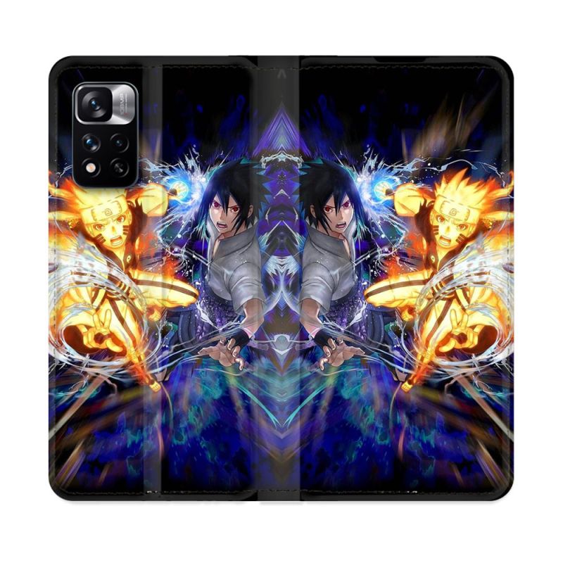 Housse cuir portefeuille Pour Xiaomi Redmi Note 11 Pro / 11 Pro 5G Manga Naruto VS