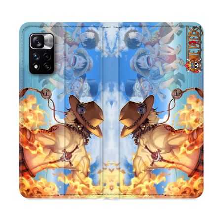 Housse cuir portefeuille Pour Xiaomi Redmi Note 11 Pro / 11 Pro 5G Manga One Piece Ace Color