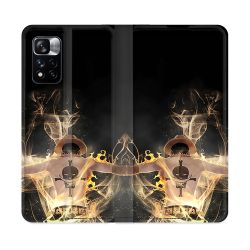 Housse cuir portefeuille Pour Xiaomi Redmi Note 11 Pro / 11 Pro 5G Manga One Piece Ace Noir
