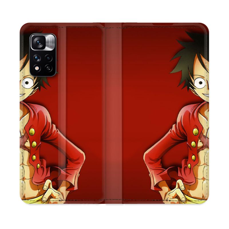 Housse cuir portefeuille Pour Xiaomi Redmi Note 11 Pro / 11 Pro 5G Manga One Piece Luffy