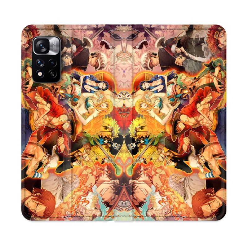 Housse cuir portefeuille Pour Xiaomi Redmi Note 11 Pro / 11 Pro 5G Manga One Piece Nakama