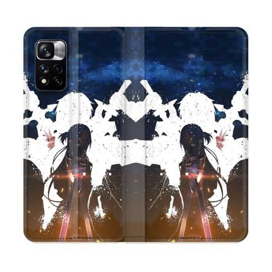 Housse cuir portefeuille Pour Xiaomi Redmi Note 11 Pro / 11 Pro 5G Manga SAO sword Art Online Asuna