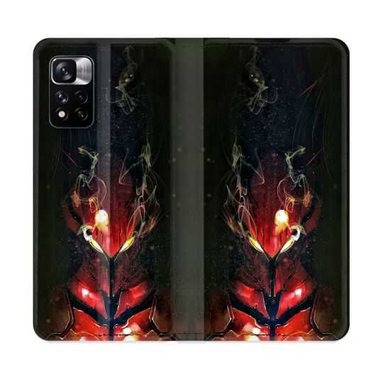 Housse cuir portefeuille Pour Xiaomi Redmi Note 11 Pro / 11 Pro 5G Manga Solo Leveling Igris