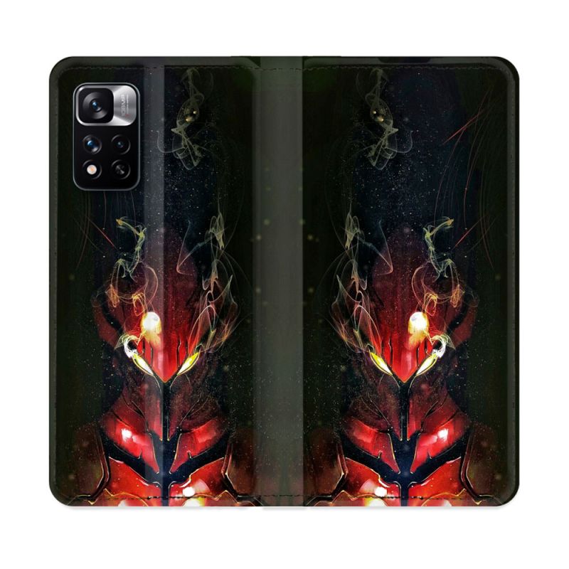 Housse cuir portefeuille Pour Xiaomi Redmi Note 11 Pro / 11 Pro 5G Manga Solo Leveling Igris