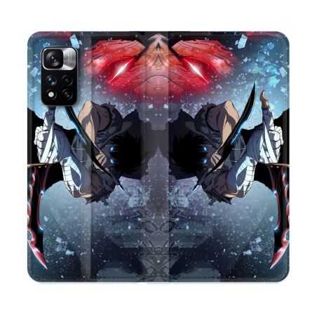 Housse cuir portefeuille Pour Xiaomi Redmi Note 11 Pro / 11 Pro 5G Manga Solo Leveling Sung Epee
