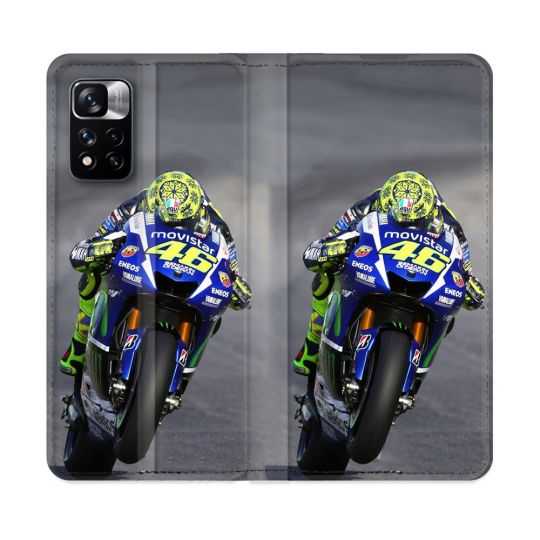 Housse cuir portefeuille Pour Xiaomi Redmi Note 11 Pro / 11 Pro 5G Moto Course GP Wheeling 46