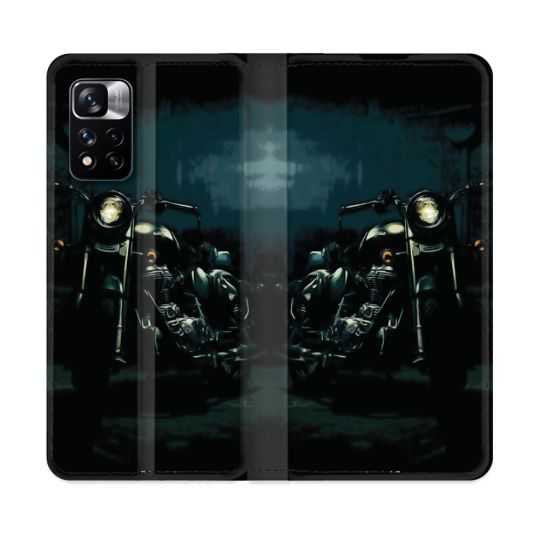 Housse cuir portefeuille Pour Xiaomi Redmi Note 11 Pro / 11 Pro 5G Moto Harley Vintage